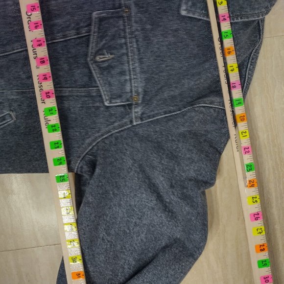 Vintage Armani Jeans Denim Jacket  Mens 34 Gray Acidwash Made in Italy - Picture 3 of 16